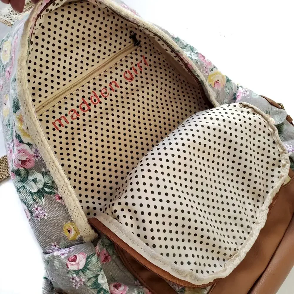 Madden Girl | Floral Backpack Vegan Leather Trim